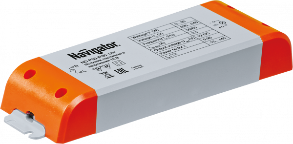Источник пост.напряж.(драйвер) IP20 АС 220В/DC 12В 30 Вт /защ. от перегрева/ 166х52х24 Navigator