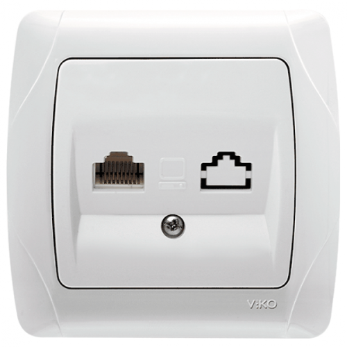 розетка комп rj 45 Cat 5e Carmen бел.