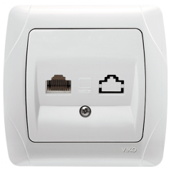 розетка комп rj 45 Cat 5e Carmen бел.