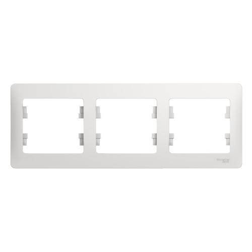 Рамка Glossa 3-ная, горизонтальная, бел. (max 3780)