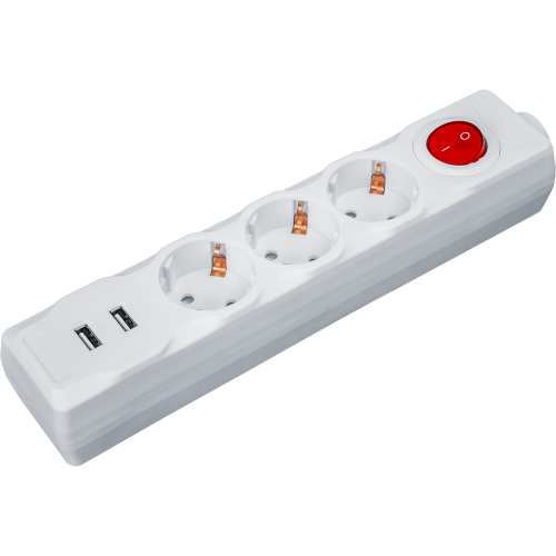 Удлинитель Navigator 61 455 NPE-USB01-03-180-ESC-3X1 с/з выкл.3 гн.1.8м USB2.1A