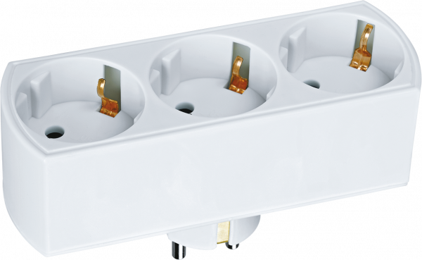 Разветвитель Navigator 94 672 NAD-L-3E-WH 3 гн. (в ряд) с/з