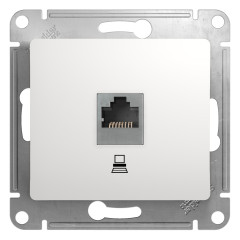 Розетка Glossa компьюетрная RJ45 кат.5E, белая