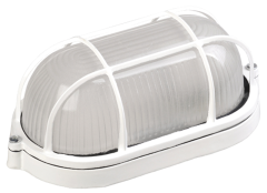 Светильник НПП1402 белый/овал с реш. 60Вт IP54 ИЭК