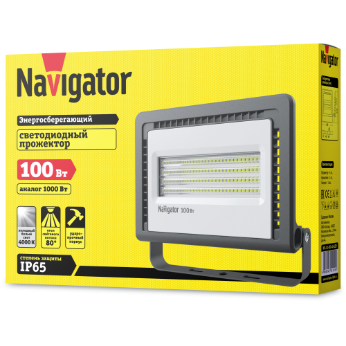 Прожектор Navigator 14 149, NFL, 100Вт, 4K-LED