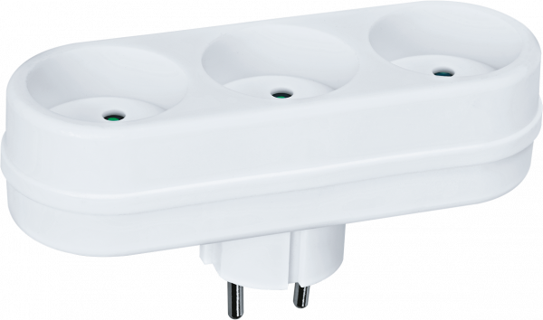 Разветвитель Navigator 94 697 NAD-L-3X-WH 3 гн. (в ряд) б/з