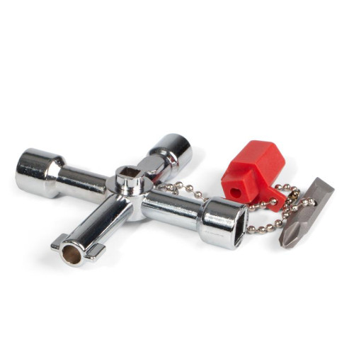 Ключ для электрошкафов с 5 профилями и битой «крест/шлиц»  (КВТ)