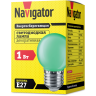 лампа E27 NLL G45 1W G 230V (LED, шар зеленый) Navigator | 10шт./уп.