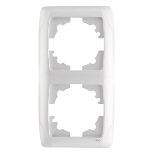 рамка вертикальная Carmen 2-я, белая   (уп./10шт.)