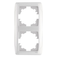 рамка вертикальная Carmen 2-я, белая (уп./10шт.)