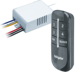 Выключатель Navigator 61 760 NRC-SW01-1V1-4 с пультом, 4 канала, 4х1000Вт