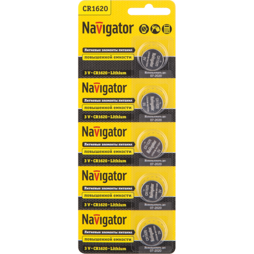 Элемент питания Navigator 94 780 NBT-CR1620-BP5