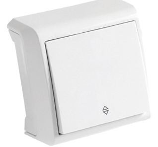 вык-тель 1-ный накл. Vera проходной белый