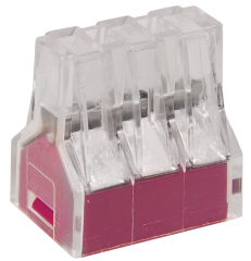 Клемма СМК 773-326 6пр. 0,75-2,5мм2 24А 400В без пасты,фиолетовый (уп. 50шт.) IEK