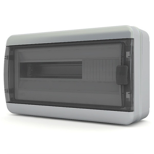 BNK 65-18-1 нак-ной 18 мод. IP65, прозрачная черная дверца