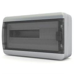 BNK 65-18-1 нак-ной 18 мод. IP65, прозрачная черная дверца