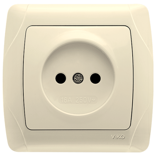 розетка 1-ная, Carmen кремовая (уп./12шт.)