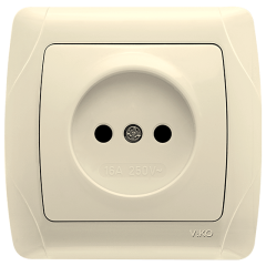 розетка 1-ная, Carmen кремовая (уп./12шт.)