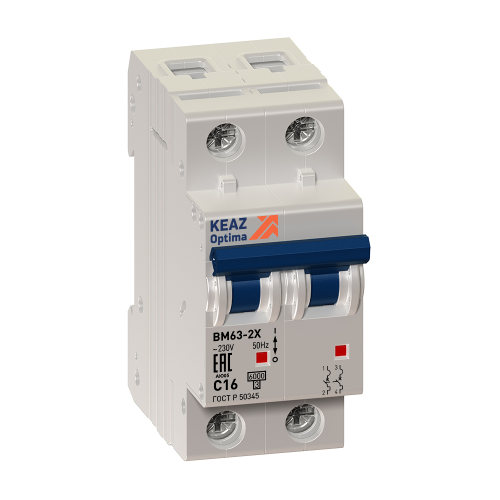 Выключатель автоматический модульный OptiDin BM63-2C50-УХЛЗ