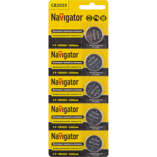 Элемент питания Navigator 94 764 NBT-CR2025-BP5