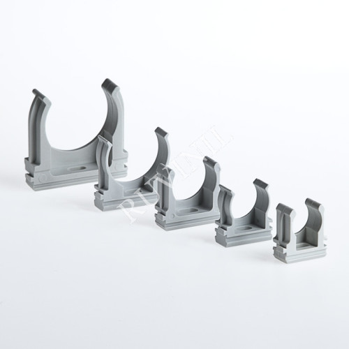 Крепеж-клипса для трубы 32мм (пластм.) серая (уп. 22х80 шт.)