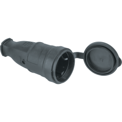 Розетка Navigator 61 369 NCA-SKR01-16A-E-IP44-BL переносная с/з черная (каучук)