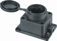 Розетка Navigator 61 370 NCA-BLR1-01-16A-E-IP44-BL настенная с/з черная