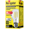 лампа E27  NLL-F A60 8W 4K 230V (груша) Navigator | 10шт./уп.
