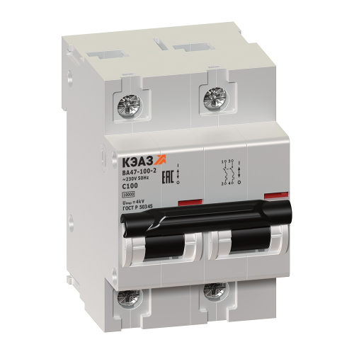 Выключатель автоматический модульный ВА47-100-2D100-УХЛЗ