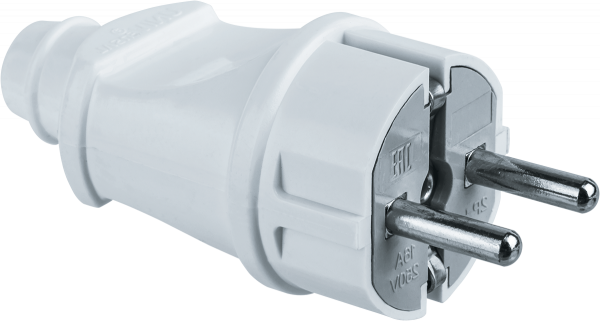 Вилка Navigator 61 359 NCA-PL02-16A-E-WH прямая с/з белая