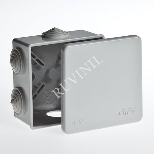 Коробка расп. для о/п, 85х85х40мм 6 вводов, IP54 Тусо.  (уп. 105 шт.)