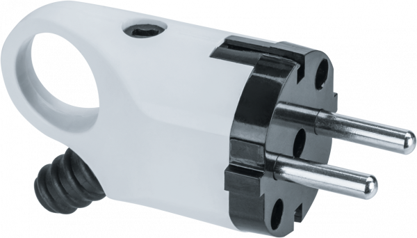 Вилка Navigator 61 361 NCA-PL03-16A-E-WH угловая с/з белая