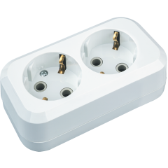 Колодка Navigator 61 582 NCA-BL01-02-E-WH 2гн с/з АБС пластик