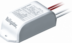 Трансформатор электронный 105Вт (min 35Вт) 230/12В (провод до 2м) нерегулируем. Navigator