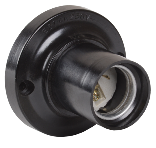 Патрон карболитовый потолочный для ламп Е27 карболитовый (Прямой)