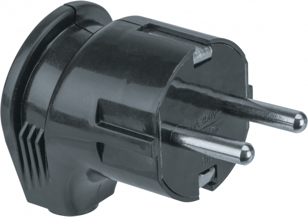 Вилка Navigator 61 363 NCA-PL04-16A-E-BL угловая с/з черная