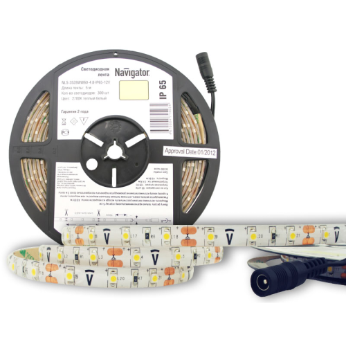 СД Лента Navigator 71 403 NLS-3528WW60-4.8-IP65-12V R5
