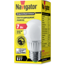 лампа E27 NLL G45 7W 4K 230V DIMM (шар диммер) Navigator | уп.100/10/1(шт.)