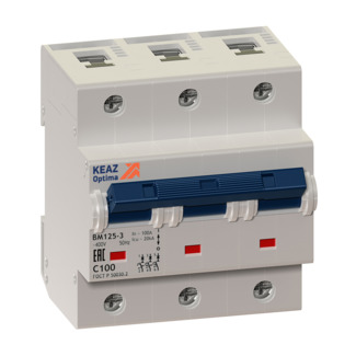 Выключатель автоматический модульный OptiDin BM125-3C125-8ln-УХЛ3