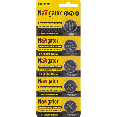 Элемент питания Navigator 94 765 NBT-CR2032-BP5