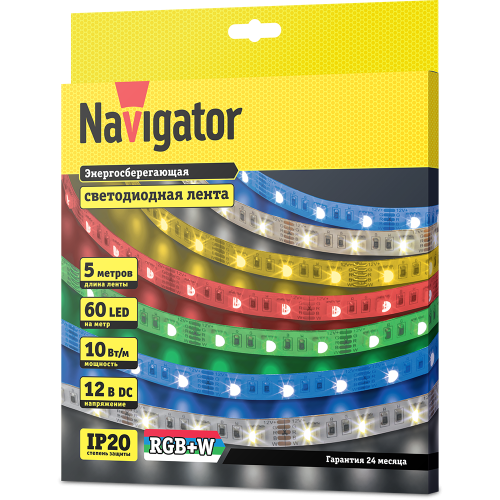 СД Лента Navigator 14 467 NLS-5050RGBW60-10-IP20-12V