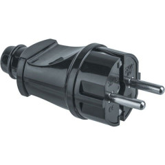 Вилка Navigator 61 360 NCA-PL02-16A-E-BL прямая с/з черная