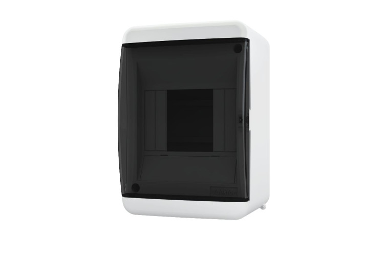 UNK 40-04-2 нак-ной 4 мод. IP41, прозрачная черная дверца