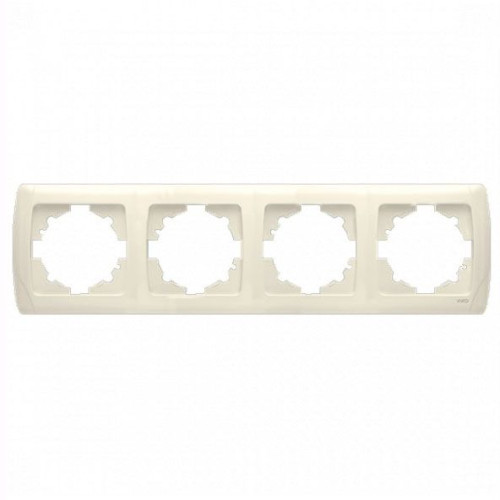 рамка горизонтальная Carmen 4-я, кремовая (уп./10шт.)