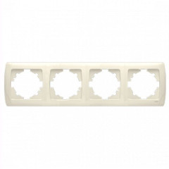 рамка горизонтальная Carmen 4-я, кремовая (уп./10шт.)