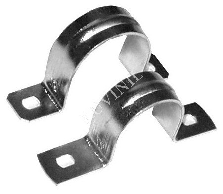 Скоба с внутр. диаметром 40 мм двухлапковая(металл)   две лапки,цельнооцинкованная   (уп. 30х20 шт.)