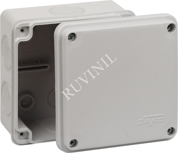 Коробка расп. для о/п, 100х100х50мм 2-комп. 7в-в IP65 Тусо (для монтаж. пистол.) (уп. 60шт)