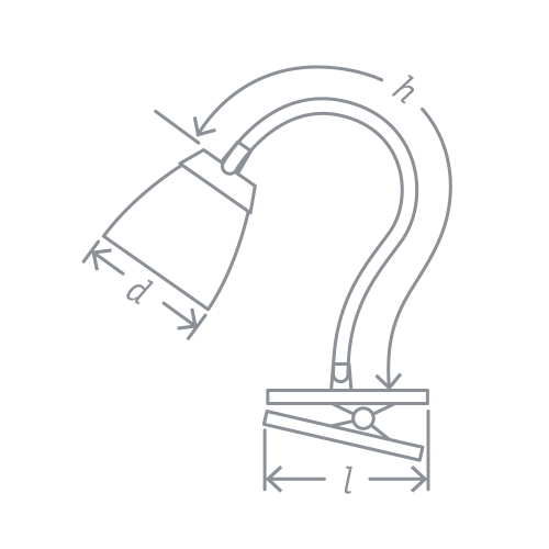 Светильник Navigator 71 575 NDF-C006-6W-4K-S-LED прищепка, гибкий, серый