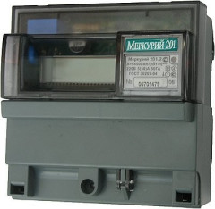 Меркурий 201.2 230В; 5(60)А; кл. т. 1,0; 1 тариф; Имп.выход;ЖКИ;DIN