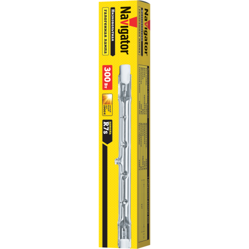 лампа R7s J117mm  300W  230V (галогенная линейная) 2000h Navigator | 50шт./уп.